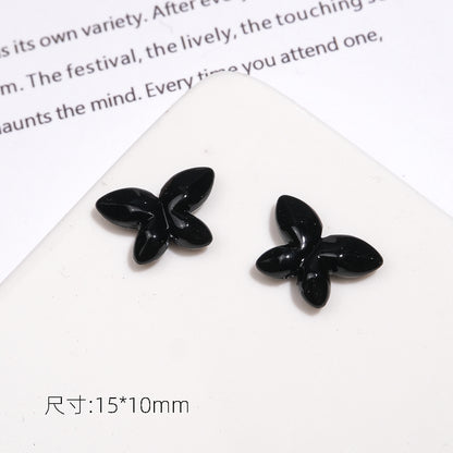 Baking Painted Faceted Butterfly Acrylic Beads 10mm Glossy Rainbow 50pcs 10