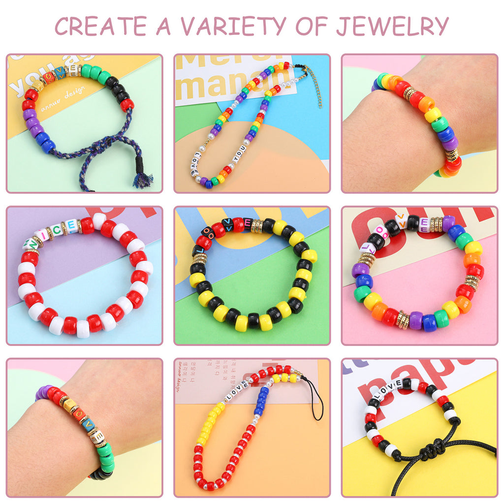 Acrylic Pony Beads 9mm Glossy 32 Colors 640pcs 3