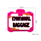 Silicone Focal Beads Luggage Compartment Emotional Baggage Label 20pcs 2
