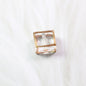 Lampwork Glass Beads Square 12mm Transparent Filigree 20pcs 12