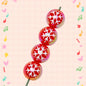 Hand Painted Christmas Tree Gloves Series Acrylic Beads 16mm 5pcs 3