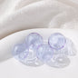 Clear Blown Glass Beads 12-18mm Multi Color Smooth Round 4pcs 8
