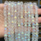 Matte Mermaid Glass Beads 6mm 8mm 10mm Iridescent AB Glow 5strands