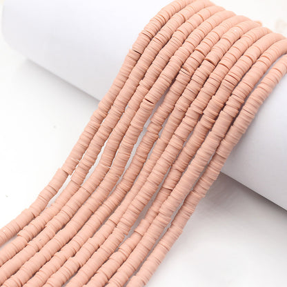 Flat Clay Beads 6mm Solid Color Polymer Spacer Discs 10strands 9