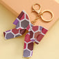 Elegant Bow PU Leather Keychains 15cm Colorful Printed 2pcs 10