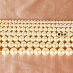 Pearl Glass Beads Round 5-12mm Yellow Imitation 10pcs 8