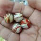 Imitation Ceramic Brushing Acrylic Beads 16mm Colorful Swirl 100pcs 4