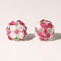 Lampwork Glass Beads Handmade Flower Ball 15mm Multicolor 10pcs 4
