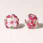 Lampwork Glass Beads Handmade Flower Ball 15mm Multicolor 10pcs 4