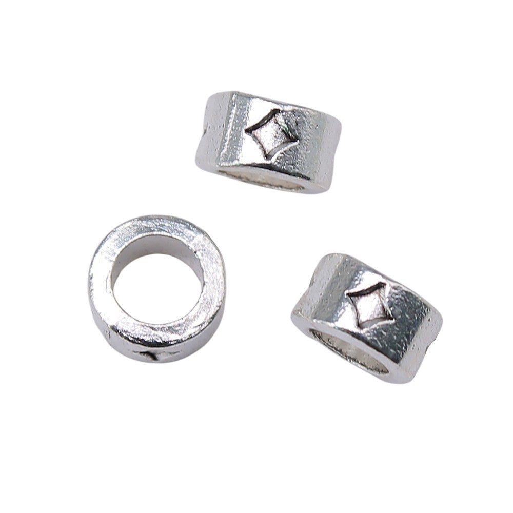 Alloy Star Spacer Beads 9mm Large Hole 100pcs 4