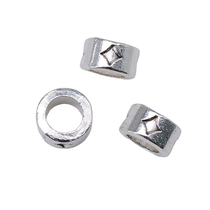 Alloy Star Spacer Beads 9mm Large Hole 100pcs 4