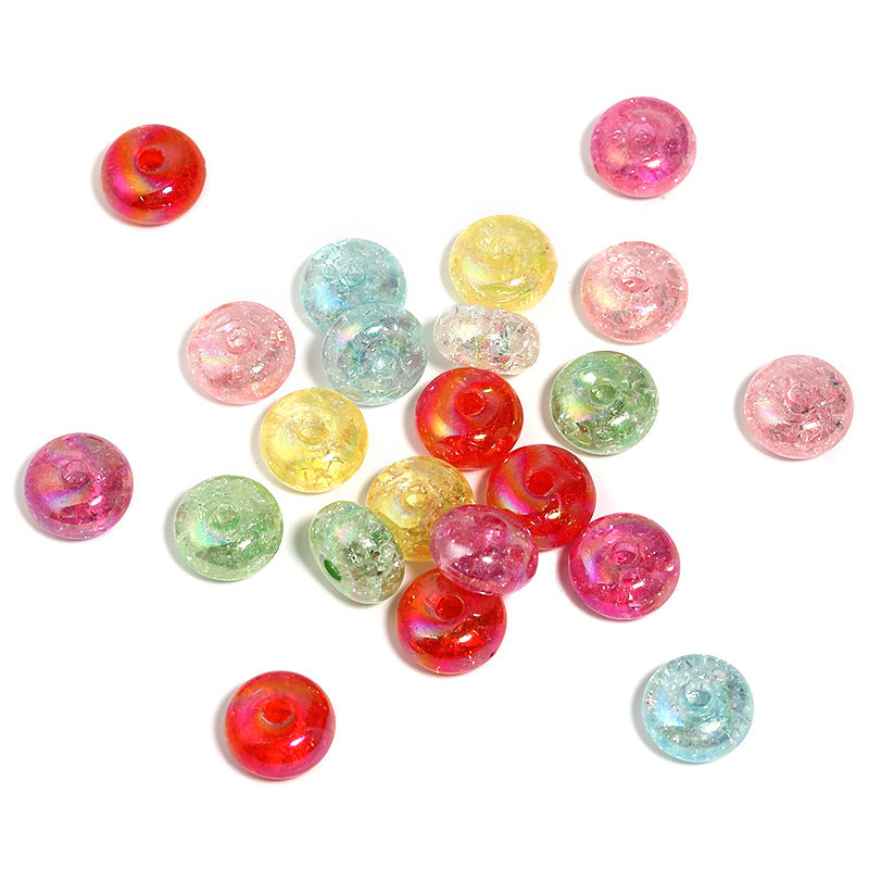 Acrylic Spacer Beads 8mm UV Plating Crack Imitation 100pcs 5