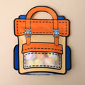Backpack Shape Matte Zip Lock Storage Bags with Handle 18x21 24x28cm 10pcs 3