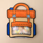 Backpack Shape Matte Zip Lock Storage Bags with Handle 18x21 24x28cm 10pcs 3