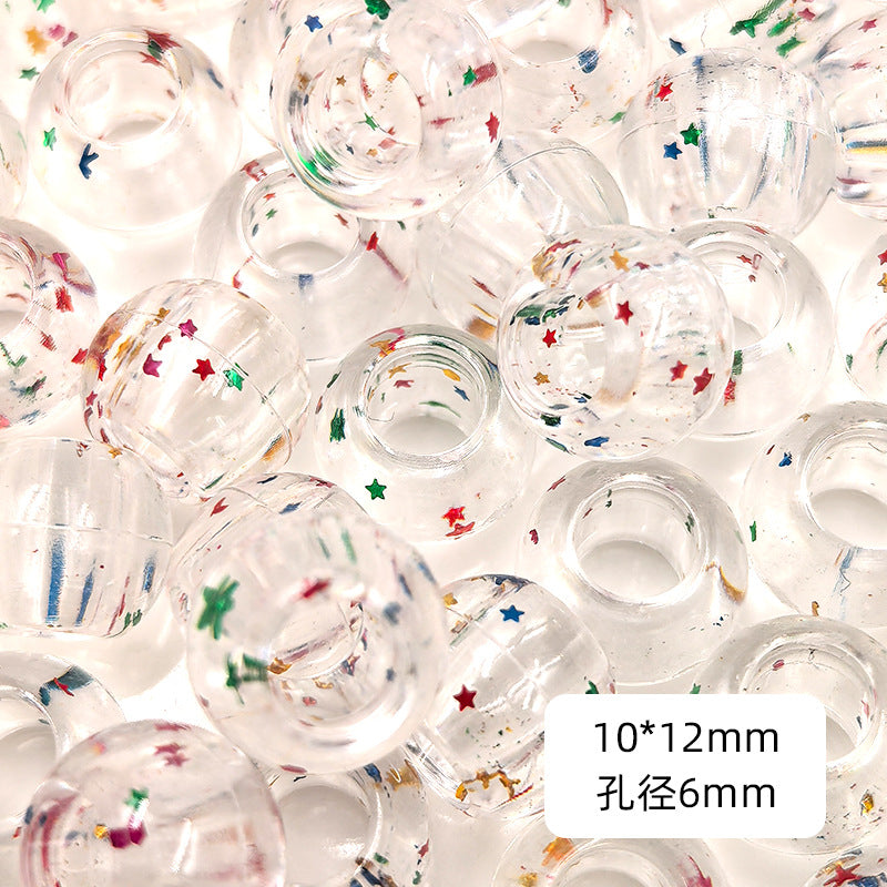 Gradient Pony Beads 12mm Large Hole Translucent Pastel 100pcs 6