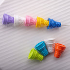 Painted Cone Acrylic Beads 20mm Solid Creamy Colors 5pcs 2