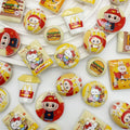 Painted Acrylic Beads 3mm Glossy Fast Food Character Mixed 50pcs