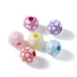 Printed Ball Series Acrylic Beads Colorful Sports Designs 100pcs 19