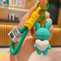 Resin Bunny Keychain Cartoon Heart Shaped Vibrant Colors 10