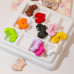 Painted Cat Ear Comb Acrylic Beads 24mm Colorful Glossy 50pcs 2