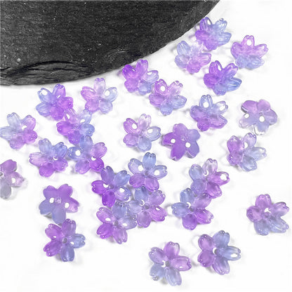 Czech Glass Beads Cherry Blossom 10mm Iridescent Pastel 50pcs 5