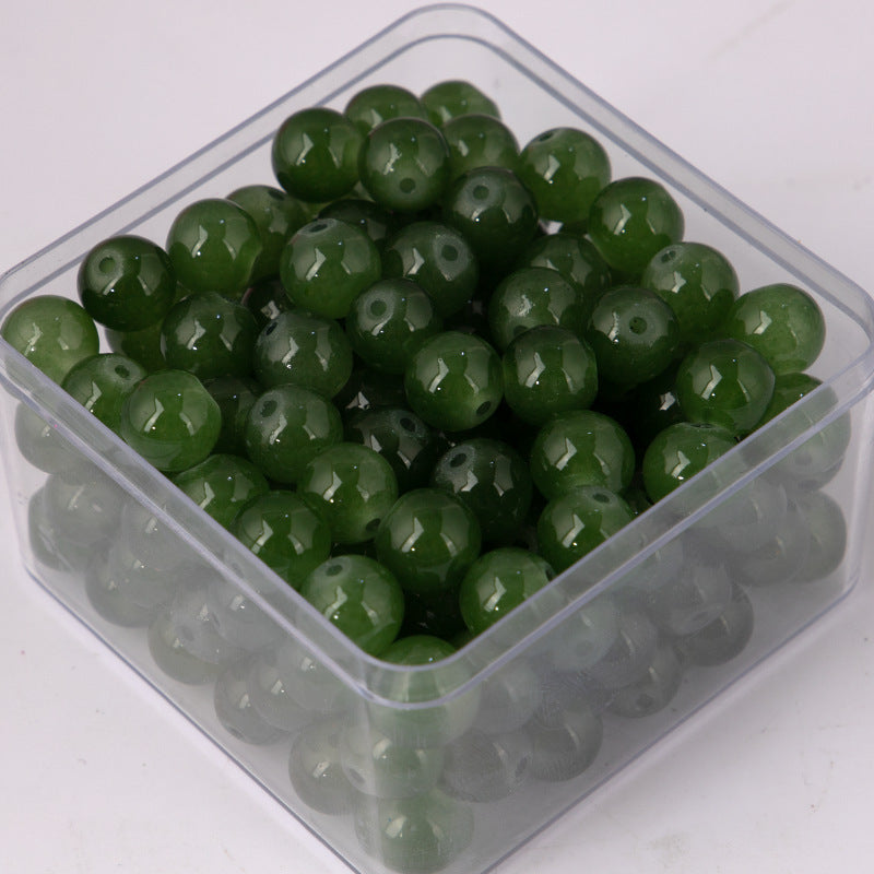 Crackle Round Glass Beads 10mm Dual Color Gradient Mix 50pcs 23