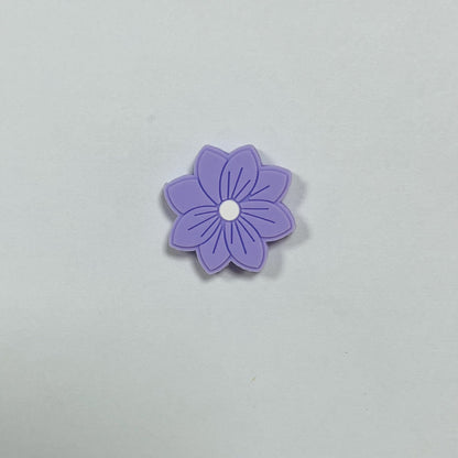 Silicone Focal Beads Flower Macaron Color Etched Petal Design 20pcs 10