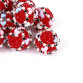 Embellished Bubblegum Beads 16mm Heart Embedded Rhinestone 10pcs 5