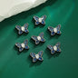 Two-Color Butterfly Rhinestone Beads 17mm Alloy Base 10pcs 8