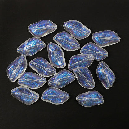 Transparent Aurora Laser Acrylic Beads Iridescent Mixed Shapes 2pcs 25