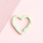 Metal Painted Dotted Heart Trigger Spring Keyrings 25mm 10pcs 12