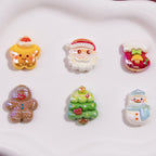 Electroplating Christmas Series Resin Beads Festive Holiday Design 20pcs 4