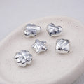 Metallic Wrinkle Heart Star Cube Clover Acrylic Beads Colorful 20pcs 5