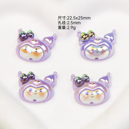 Fruit Sanrio Series Resin Beads Playful Iridescent 20pcs 6