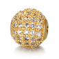 Round Metal Beads 6mm 8mm 10mm Copper Zircon 18K Gold Plated 6
