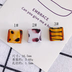 Lampwork Glass Beads Cube 16mm Vintage Cow and Zebra Pattern 10pcs 2