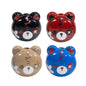 Cartoon Character Bear Head Acrylic Beads 17mm Colorful 10pcs 10