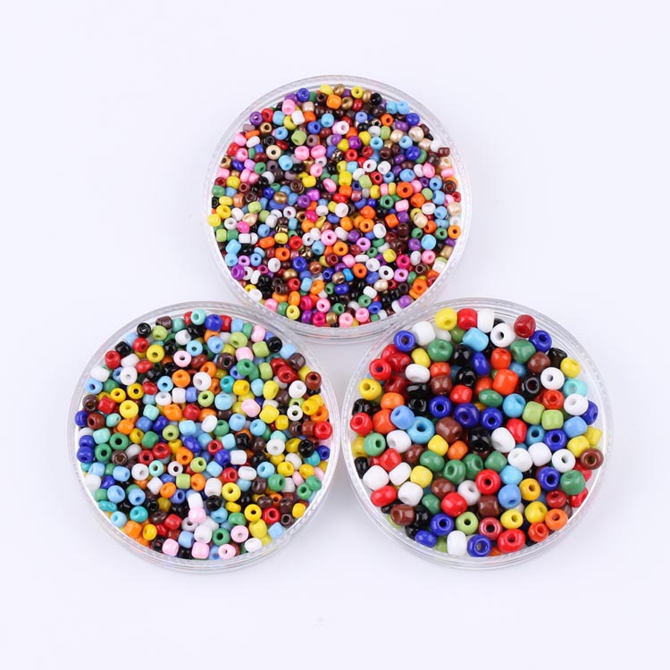 Ceramic Electroplated Seed Glass Beads 4mm Glossy Mixed Colors 460pcs 3