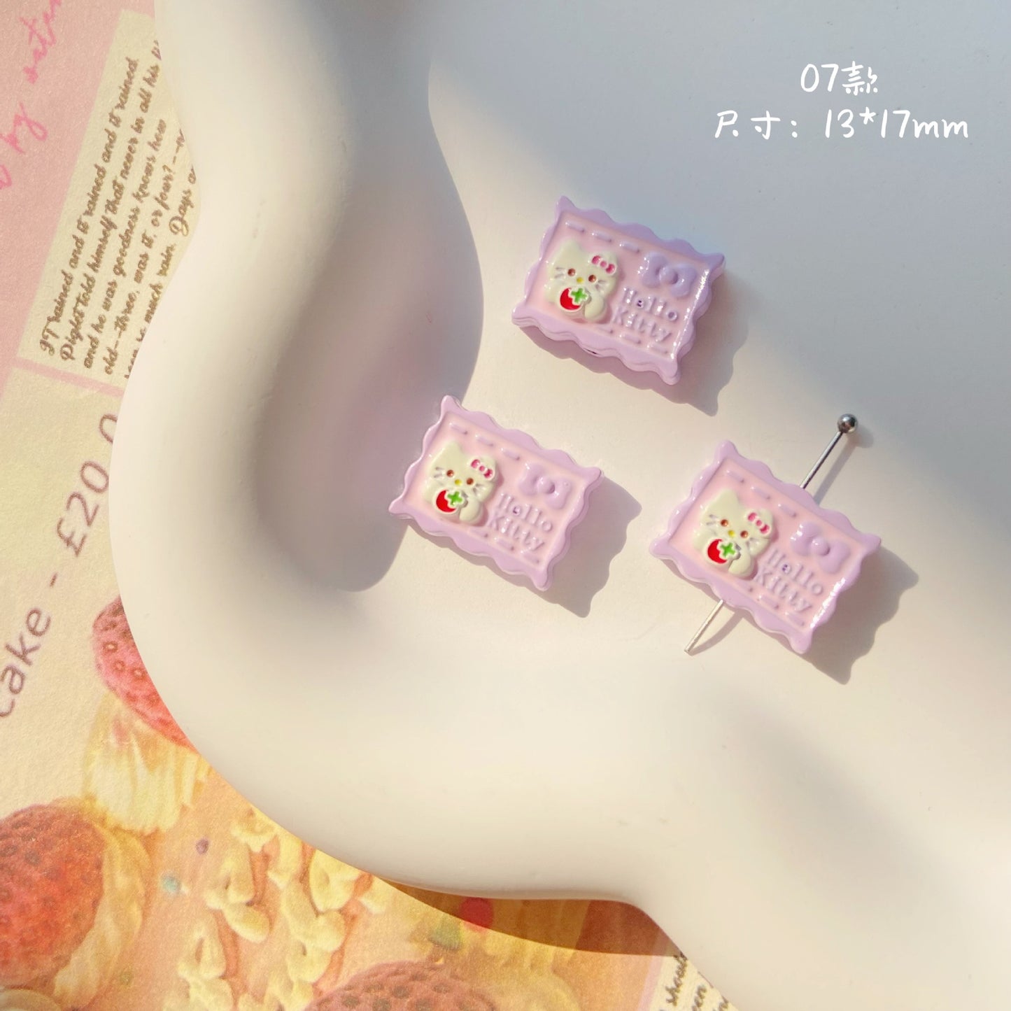 Character Metal Beads 17mm Hello Kitty Doll Head & Stamp Alloy 10pcs 8
