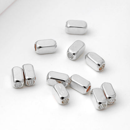 Brass Rectangular Tube Metal Beads 4mm Polished Finish 100pcs 3