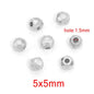 Stainless Steel Faceted Metal Beads 3-6.5mm Mixed Gold and Steel 10pcs 8