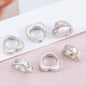 Hollow Geometry Acrylic Beads CCB Plastic Star Heart Flower 100pcs 9