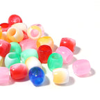 Gradient Pony Beads Acrylic 11mm Dual Color 100pcs 4