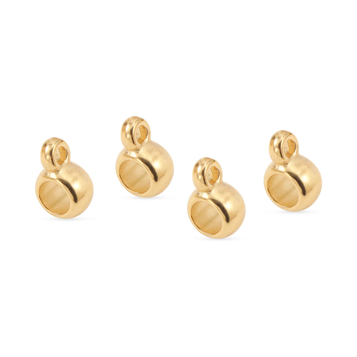 Large Hole Acrylic Beads 12mm Gold Glossy Bead Hanger 200pcs 5