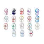 Czech Glass Beads Round 8mm Translucent Metallic Flecks 30pcs 4