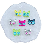 Cat Eye Monster Metal Beads 16mm Baking Painted 10pcs 5