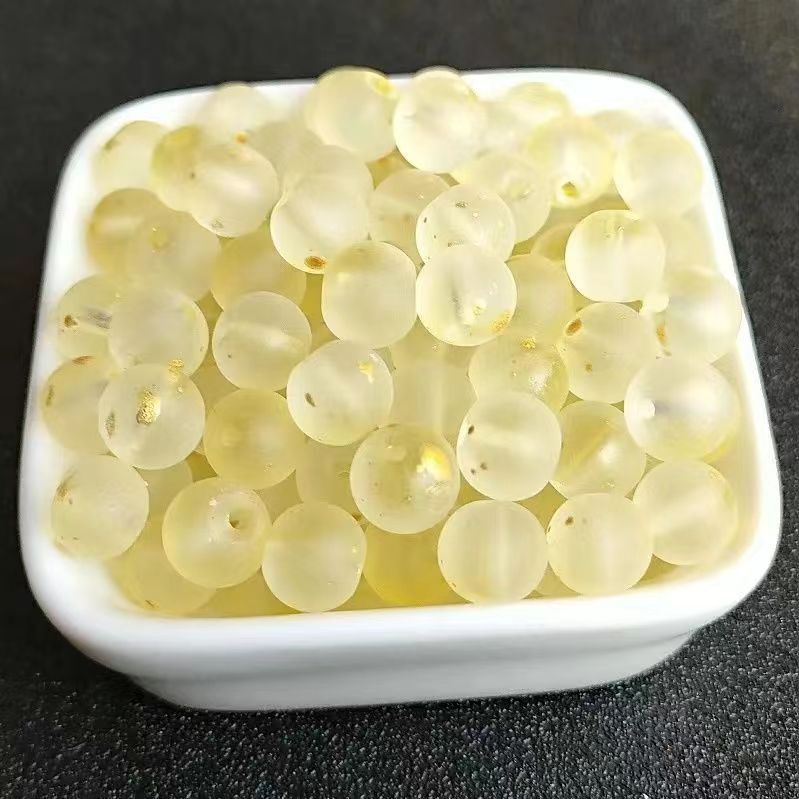 Frosted Round Glass Beads 8mm Pastel Matte Colors 50pcs 8