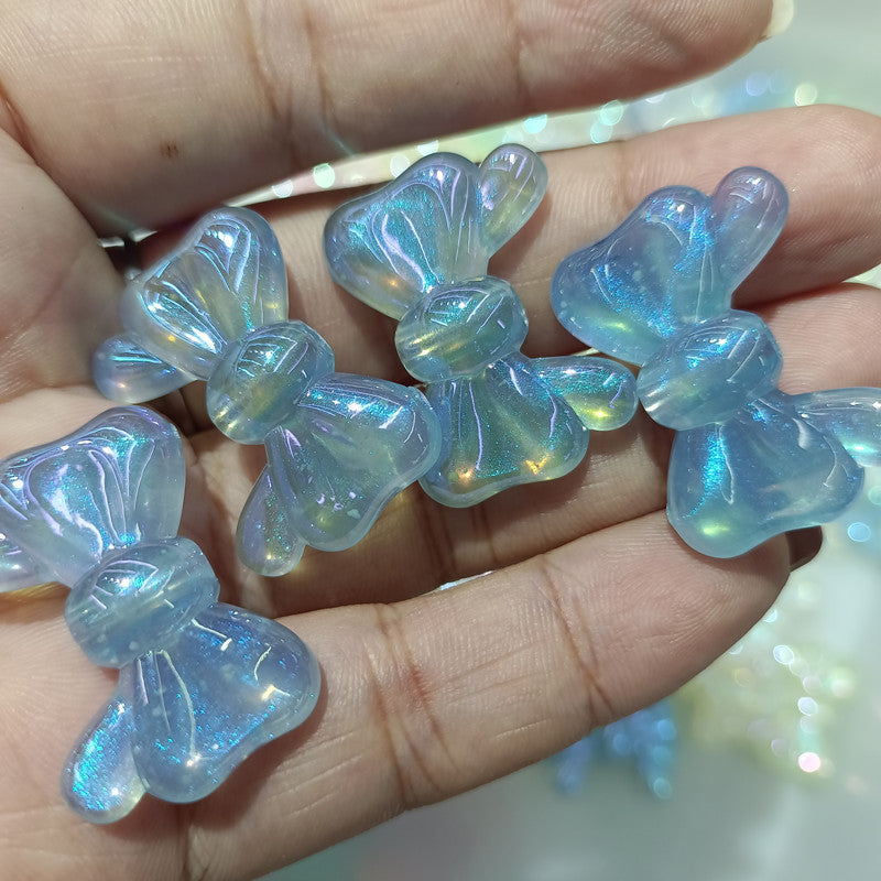 Glow Bow Acrylic Beads 20x29mm Glow In The Dark Powder 100pcs 2