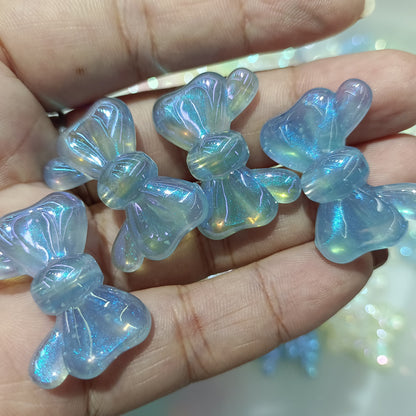 Glow Bow Acrylic Beads 20x29mm Glow In The Dark Powder 100pcs 2