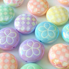 UV Plating Round Acrylic Beads 25mm Summer Fantasy Floret 100pcs 2